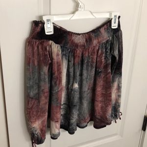 American eagle strapless long sleeve shirt